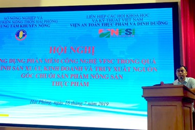 NFSI và Trung tâm khuyến nông Hải Phòng tổ chức hội nghị ứng dụng phần mềm VFSC