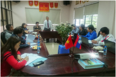 Đào tạo về ứng dụng phương pháp huỳnh quang tia X cho cán bộ của Bộ KH&CN Lào