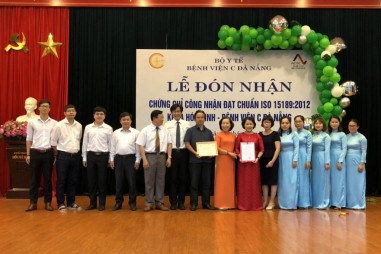 AOSC trao Chứng chỉ hệ thống chất lượng đạt tiêu chuẩn ISO 15189:2012 cho bệnh viện C Đà Nẵng