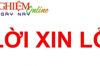 Thư Xin lỗi độc giả!