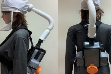 Mũ thở khí tươi ngăn virus do Đại học Bách khoa Hà Nội thiết kế