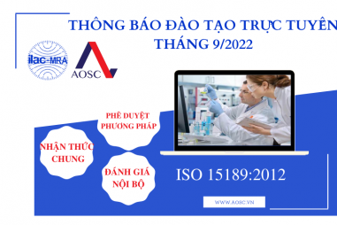 (AOSC) - Thông báo đào tạo trực tuyến ISO 15189 tháng 9