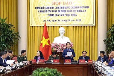 Công bố Lệnh của Chủ tịch nước về 7 luật vừa được Quốc hội thông qua